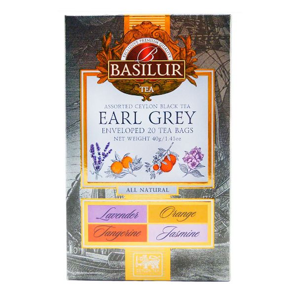 Chá Preto Earl Grey Sabores Sortidos Basilur 40g