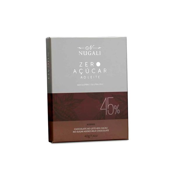 Chocolate ao Leite Sem Açúcar Nugali 40g