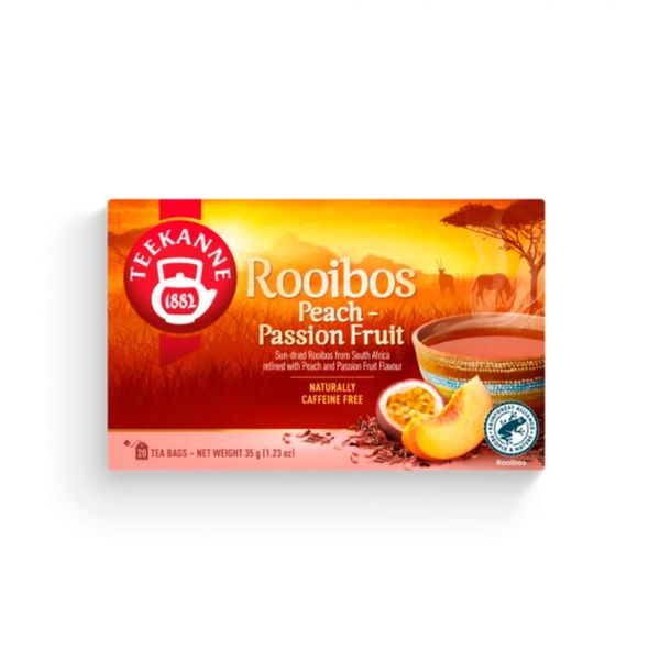 Chá Rooibos de Pêssego e Maracúja Teekanne 35g