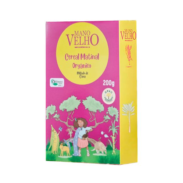 Cereal Matinal Orgânico Sabor Melado de Cana Mano Velho 200g