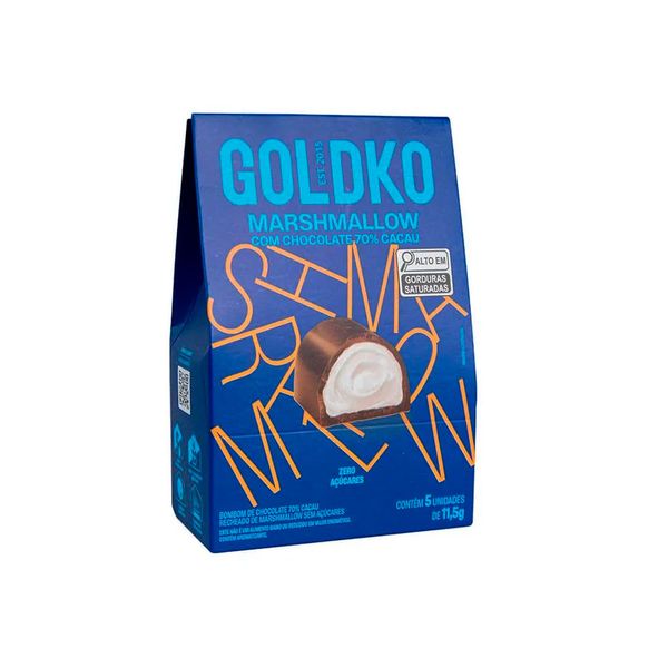 Bombom Marshmallow 70% Cacau Goldko - 57,5g
