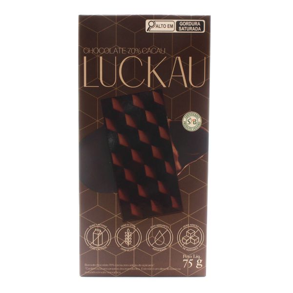 Chocolate 70% Cacau Luckau 75g