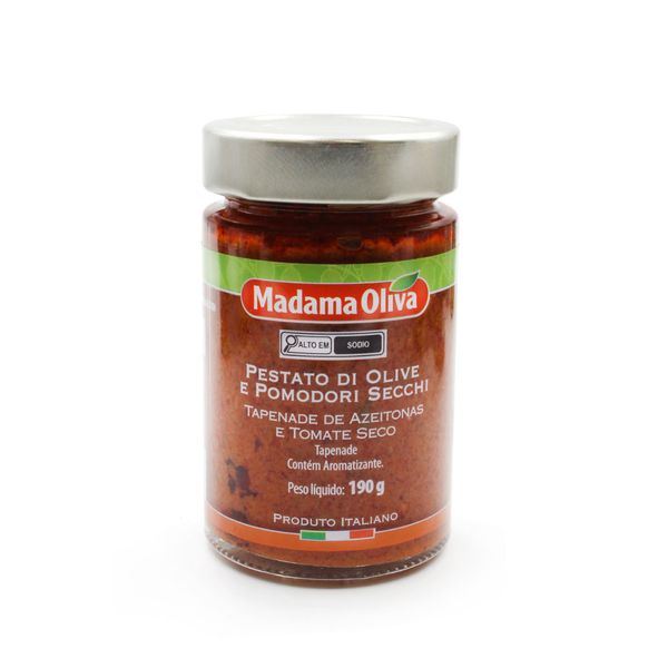 Tapenade de Azeitonas e Tomate Seco Madama Oliva 190g