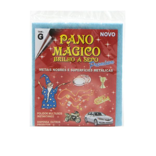 Pano Mágico para Jóias e Metais Limpa Seco Tamanho G Reluz