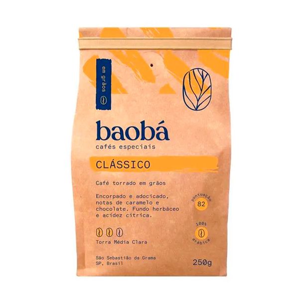 Café Torrado em Grãos Baobá 250g