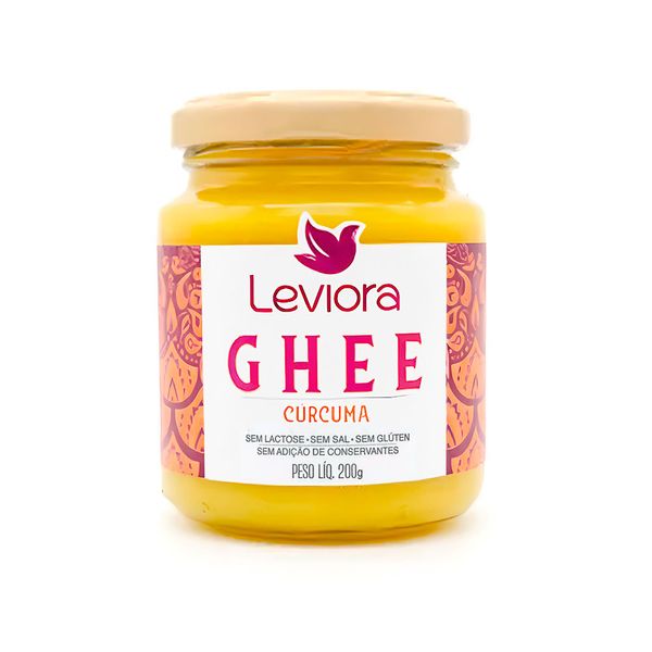 Manteiga Ghee com Cúrcuma Sem Lactose Leviora 200g