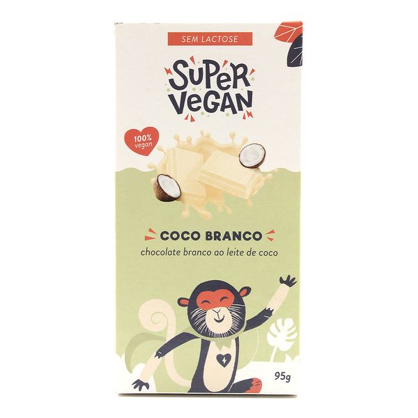 Chocolate Branco ao Leite de Coco Sem Lactose Super Vegan 95g