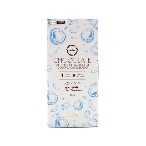 Chocolate Ao Leite de Aveia com Coco Caramelizado Quintal – 60g