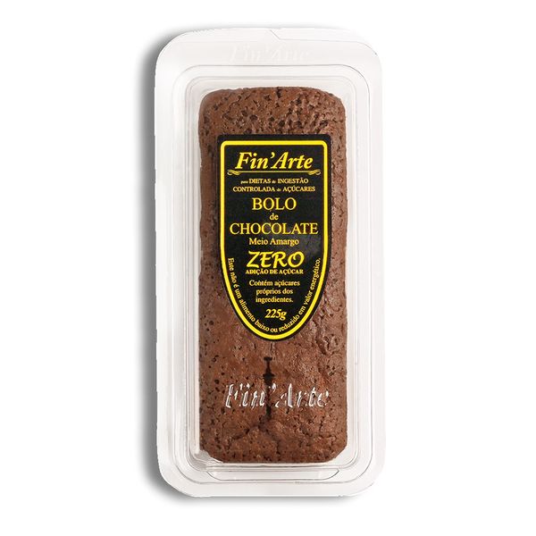 Bolo de Chocolate Meio Amargo Sem Açúcar Fin Arte 225g