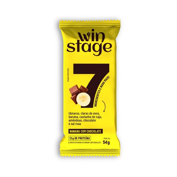 Barra de Proteína Banana com Chocolate Winstage – 54g