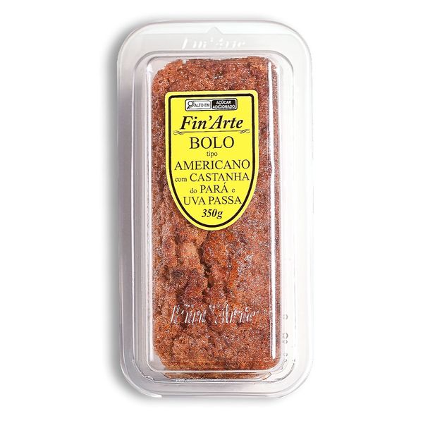 Bolo Americano com Castanha do Pará e Uva Passa Fin'Arte 350g