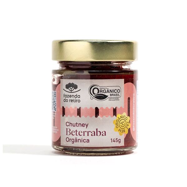 Chutney de Beterraba Orgânica Fazenda do Retiro 145g