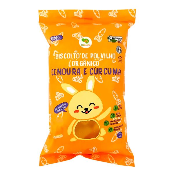 Biscoito Polvilho Cenoura e Cúrcuma Crilancha - 40g