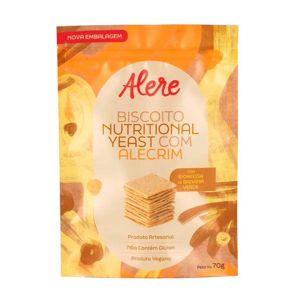 Biscoito Nutricional Yeast Alecrim Sem Glúten Alere Gourmet 70g
