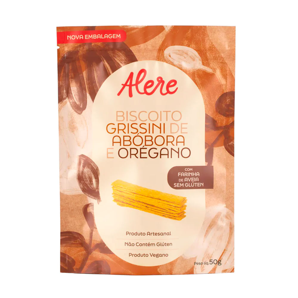 Grissini de Abóbora Com Orégano Alere 50g