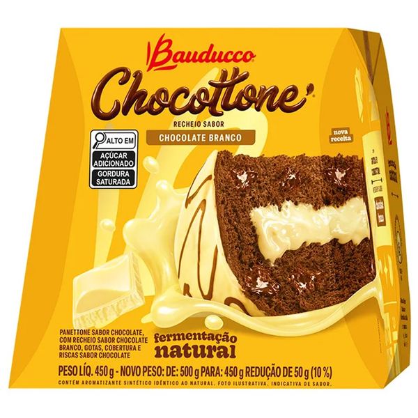 Panetone Chocotone Maxi Chocolate Branco Bauducco 450g