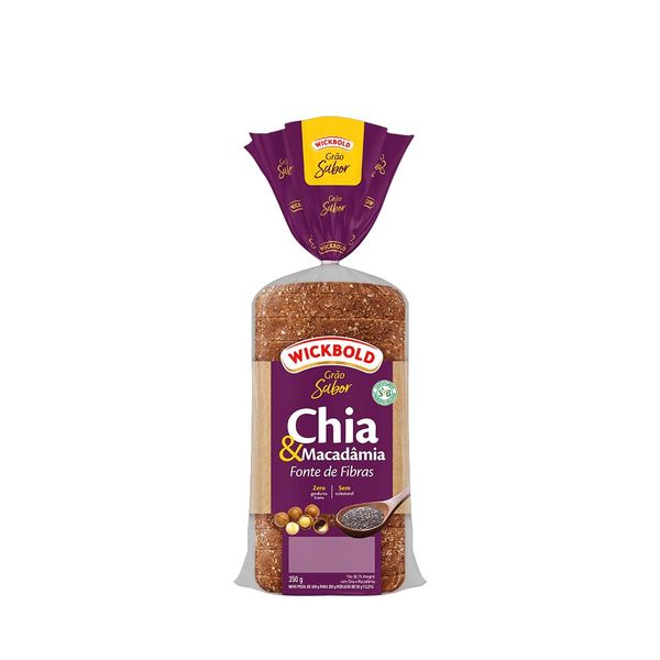 Pão de Forma Chia e Macadâmia Wickbold - 350g