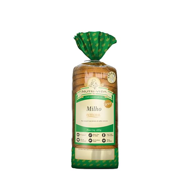 Pão Forma Nutri-Vida Vegano Milho - 400g