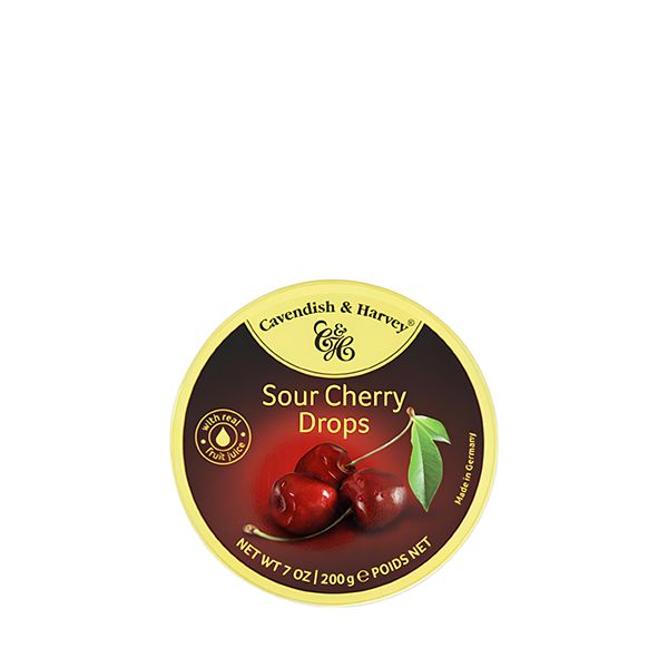Bala Sour Cherry Drops Cavendish & Harvey 200g