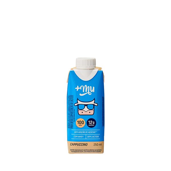 Bebida +MU Whey Sem Açúcar Lactose Cappuccino - 250ml