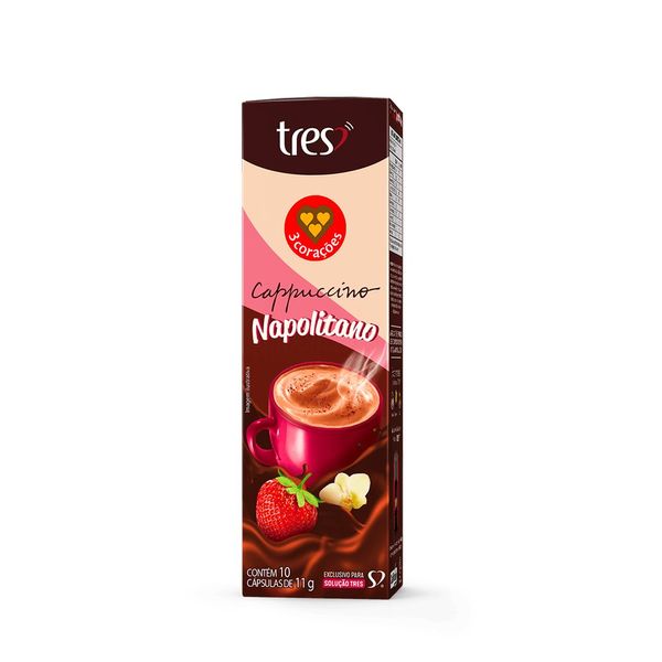 Cappuccino Cápsulas Napolitano 3 Corações - 10 x 11g