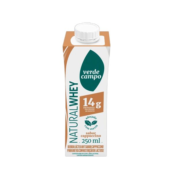 Bebida Shake Whey Verde Campo Cappuccino - 250ml (14g de Proteína)