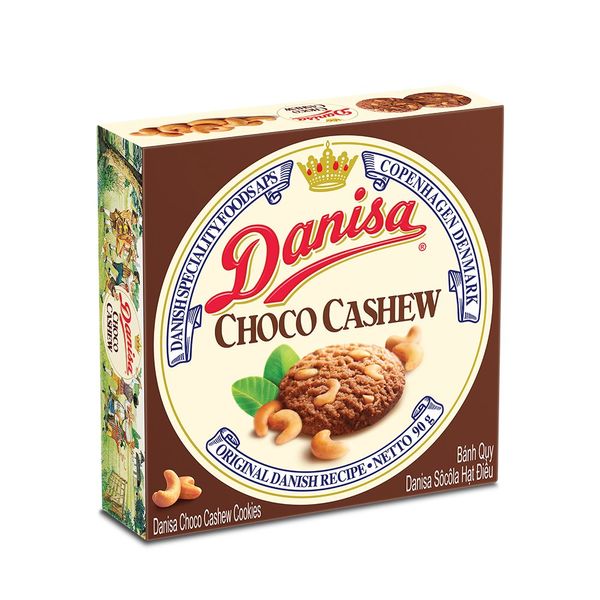 Biscoito Amanteigado Danisa Sabor Chocolate e Castanha de Caju - 90g