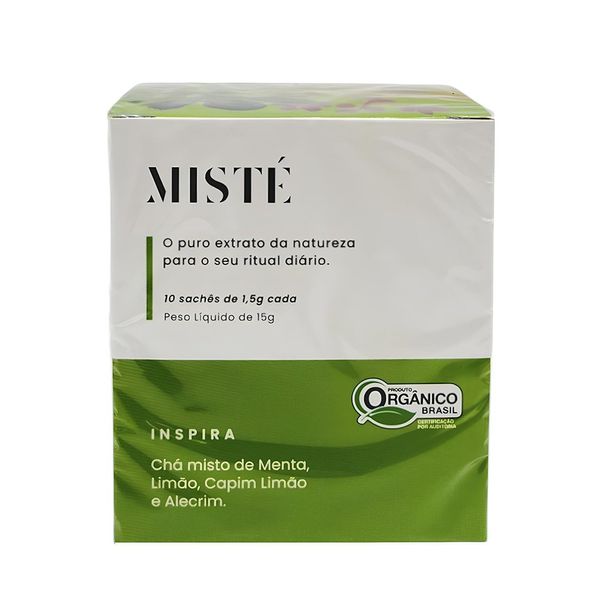 Chá Misto Orgânico Inspira Sabor Menta, Limão, Capim Limão e Alecrim Misté - 15g