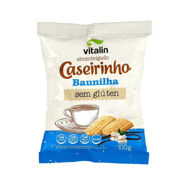 Biscoito Vitalin Ceseirinho Amanteigado de Baunilha Sem Glúten - 100g