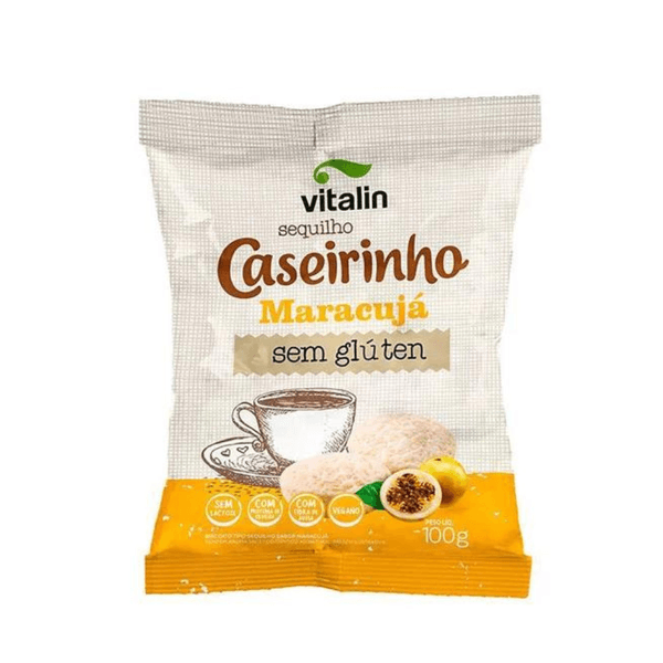 Biscoito Vitalin Ceseirinho Amanteigado de Maracujá Sem Glúten - 100g