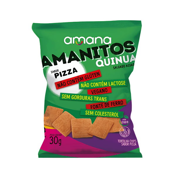 Snack Amanitos Sabor Pizza Sem Glúten - 30g