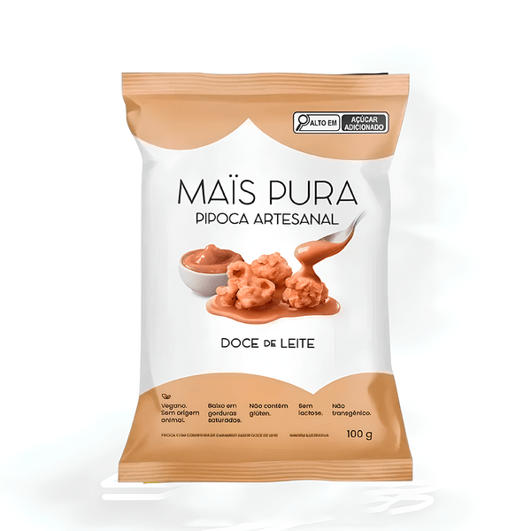 Pipoca Artesanal Doce de Leite Mais Pura - 100g
