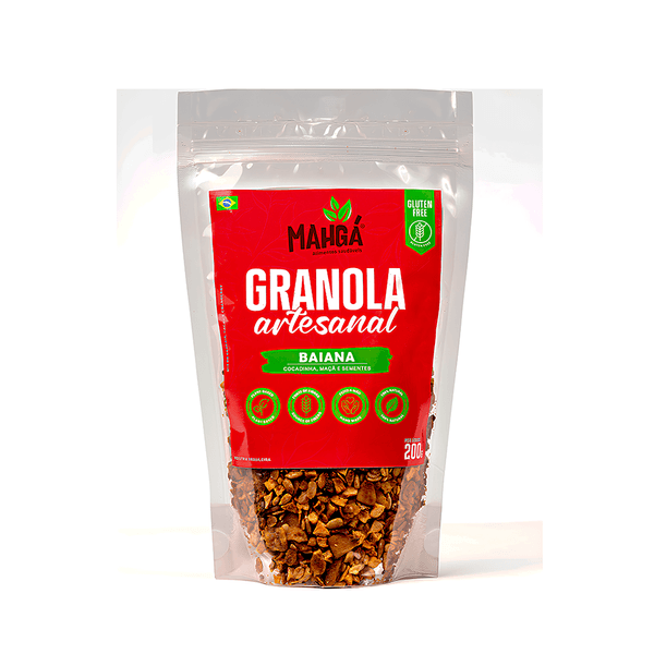 Granola Mahgá Sem Glúten Sabor Baiana Cocadinha Maçã e Sementes - 200g