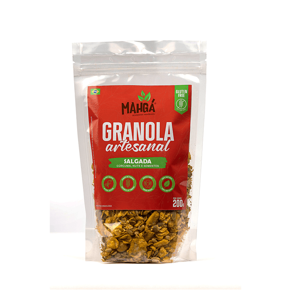 Granola Mahgá Sem Glúten Sabor Salgada Cúrcuma - 200g