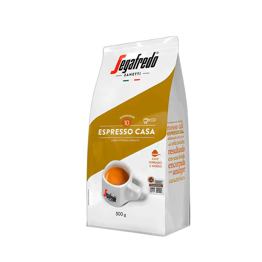 Café Espresso Casa Torrado e Moído Pouch Segafredo Zanetti - 500g