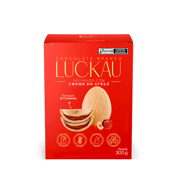 Ovo Chocolate Branco Avelã Luckau – 300g