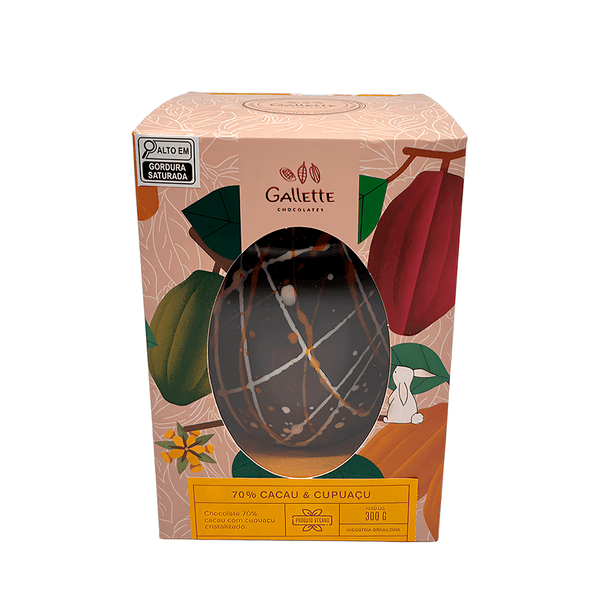 Ovo de Chocolate 70% Cupuaçu Galette Chocolates – 350g